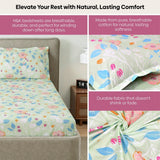 Bloomfield Dawn Combed Cotton King Fitted Bedsheet, 186 TC