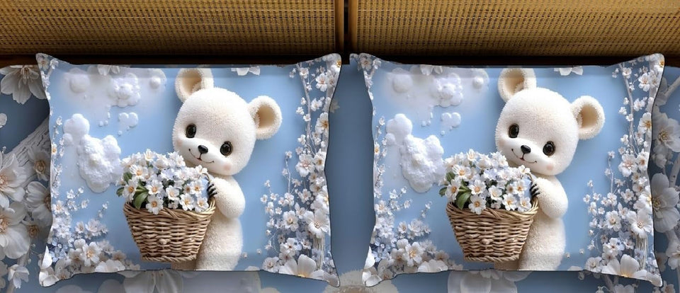 A Heavy 7D Digital Glace Cotton Super King Size Printed Flat Double Bedsheet, 110 X 110 Inch and 2 Pillow Cover