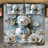Heavy 7D Digital Glace Cotton Super King Size Printed Flat Double Bedsheet, 110 X 110 Inch and 2 Pillow Cover