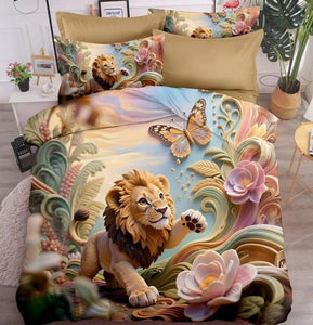 Premium 11D King Size Double Bedsheet (110 x 110 Inches) with 2 Pillow Covers | Super Soft Microfiber | Luxury HD Printed Bedsheet | Fade Resistant & Easy Care