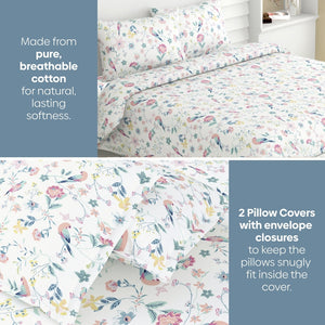 Exotic Wings, 100% Cotton King Bedsheet, 186 TC