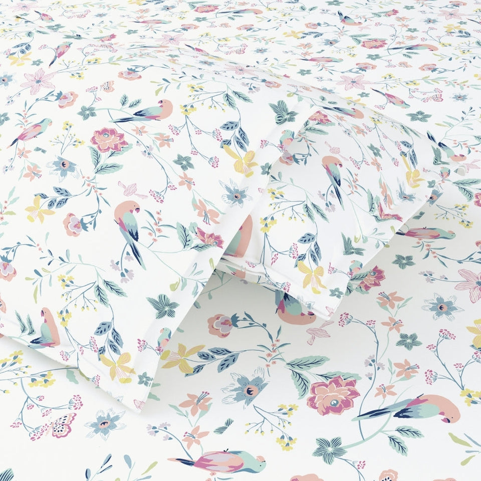 Exotic Wings, 100% Cotton King Bedsheet, 186 TC