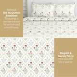 Rose Serenity, 100% Cotton King Size Bedsheet, 186 TC