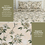 Greek Garden Romance, 100% Cotton King Size Bedsheet, 186 TC Yellow