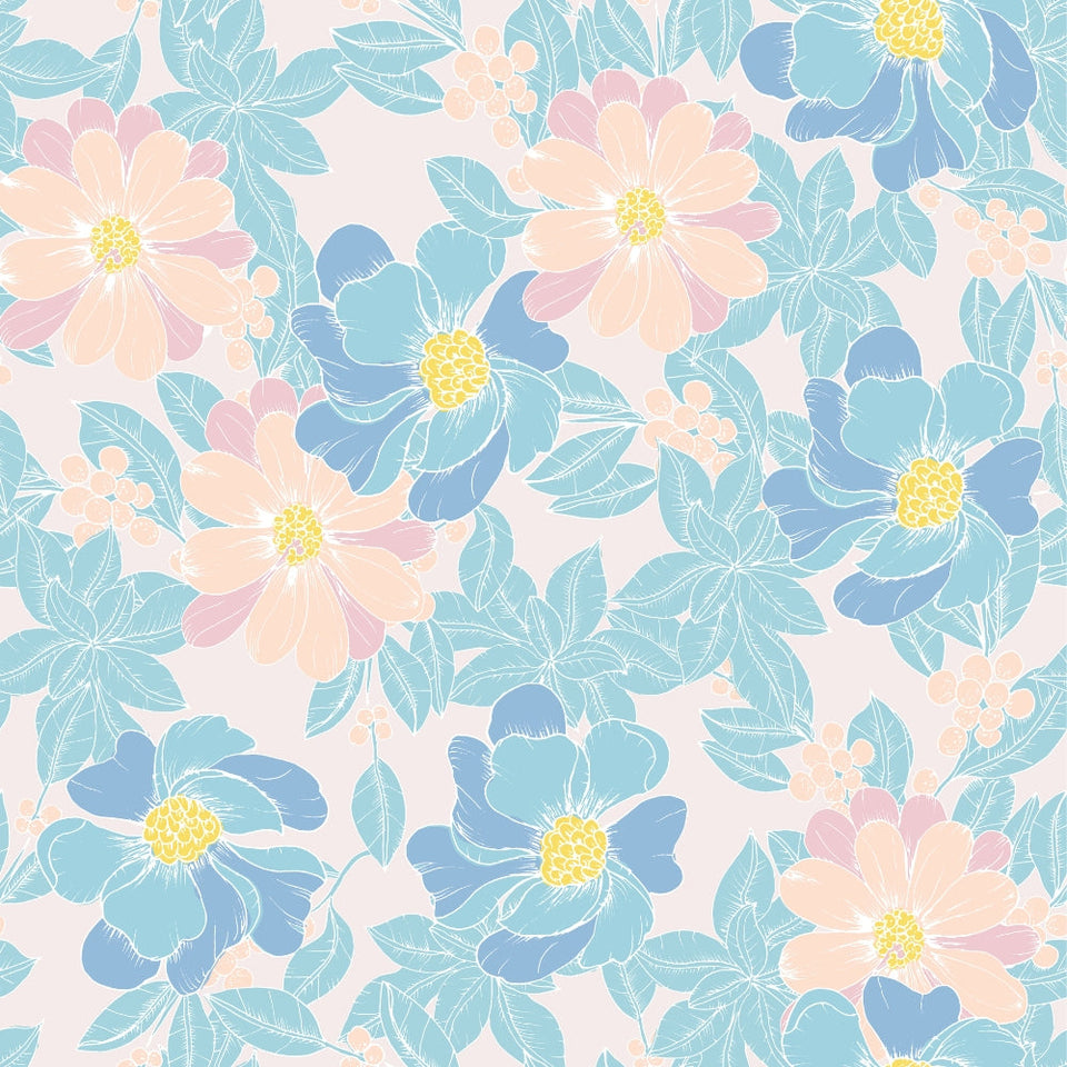 Petal Veil 100% Combed Cotton 144 TC King Flat Bedsheet