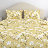 Golden Bloom Trellis 100% Cotton King Bedsheet, 144 TC