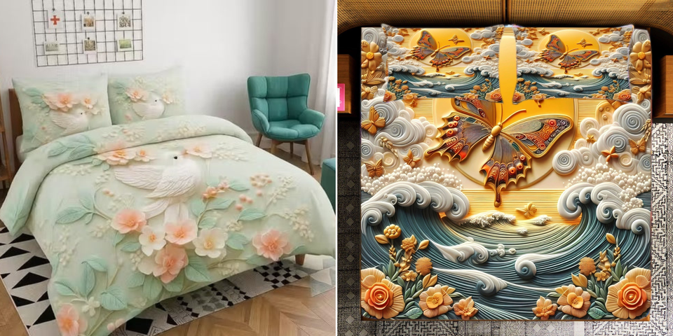 Combo of  Double Bedsheet (110 x 110 Inches) with 2 Pillow Covers | Super Soft Microfiber | Luxury HD Printed Bedsheet | Fade Resistant & Easy Care(Pack of 2 )