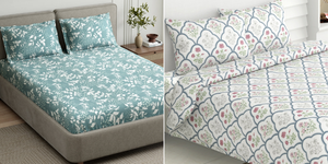 100% Cotton King Size Bedsheet, 186 TC(Pack of 2)