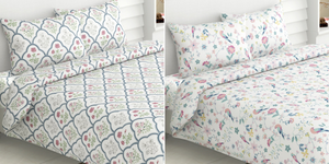 100% Cotton King Size Bedsheet, 186 TC,