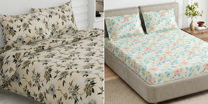 100% Cotton King Size Bedsheet, 186 TC(Pack of 2)