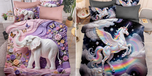 Combo of  Double Bedsheet (110 x 110 Inches) with 2 Pillow Covers | Super Soft Microfiber | Luxury HD Printed Bedsheet | Fade Resistant & Easy Care(Pack of 2 )
